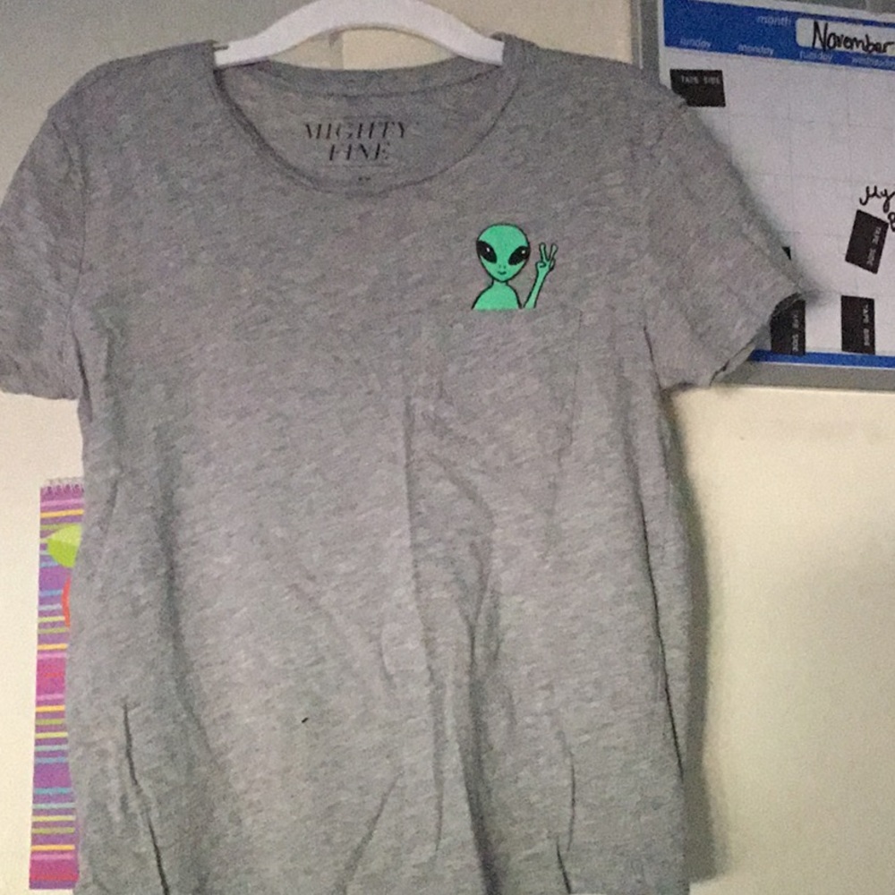 Grey alien shirt